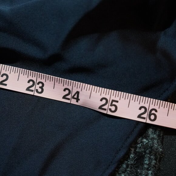 Preston & York XXL Satin Tie Waist Blouse Navy Blue Button Up Shiny Career Top - Picture 6 of 13